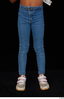 Elissa blue jeans dressed leg lower body sneakers 0001.jpg